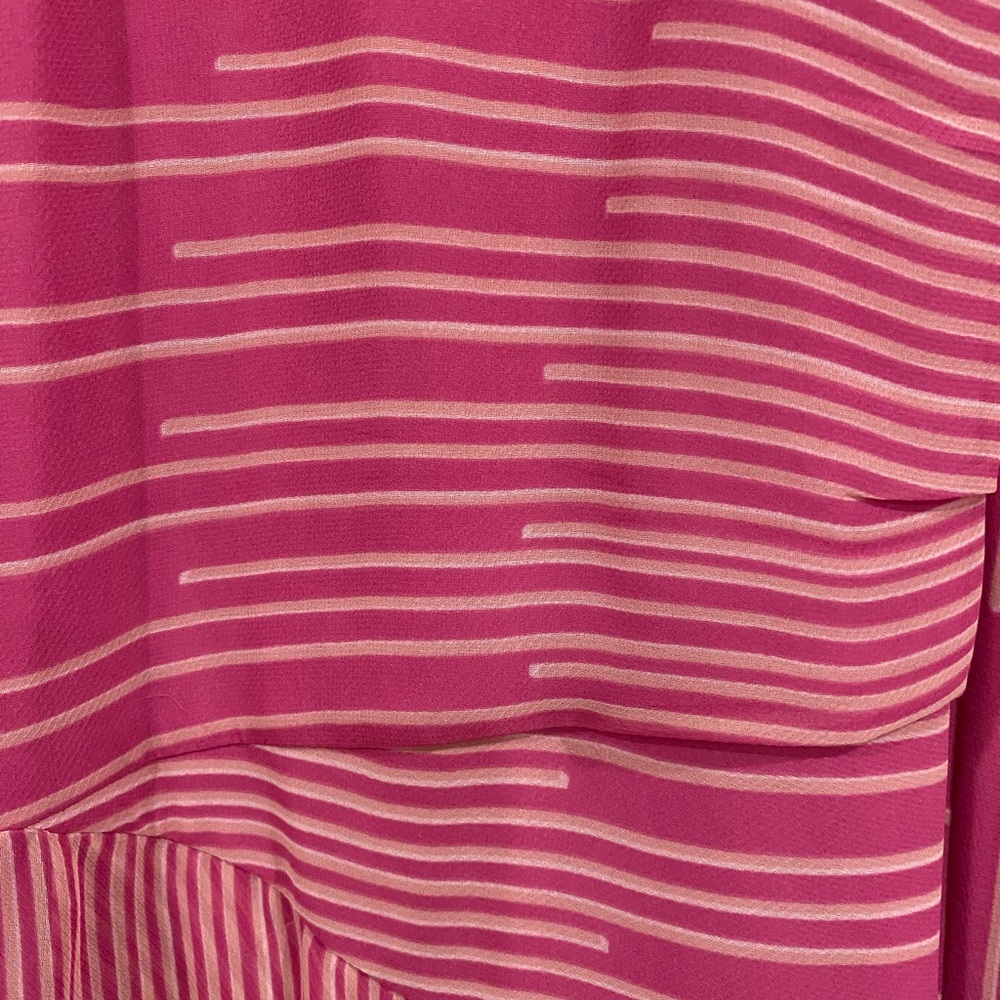 BCBGMAXAZRIA Striped Ruffle Dress - Picture 3 of 14